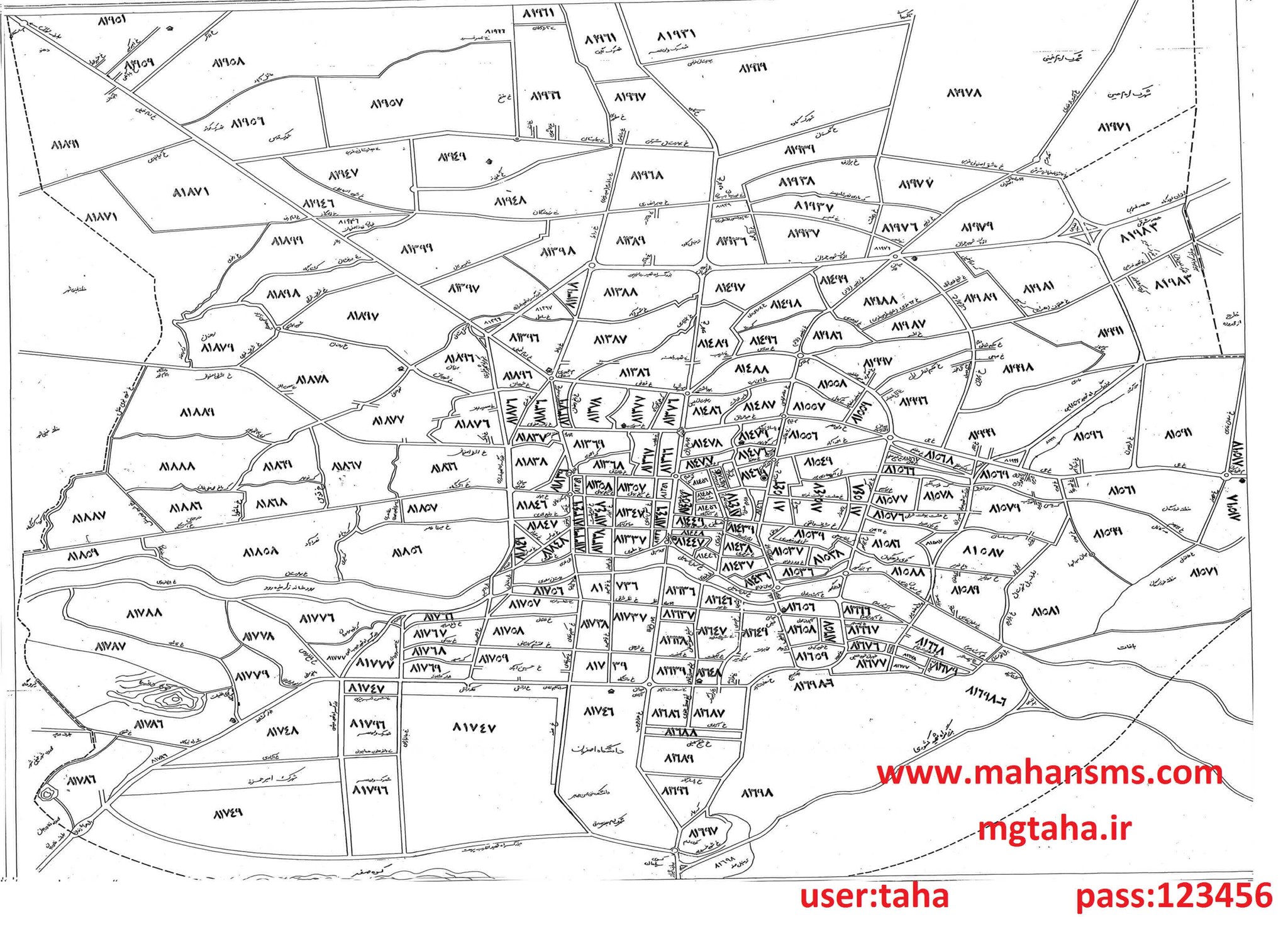 نقشه کد پستی اصفهان